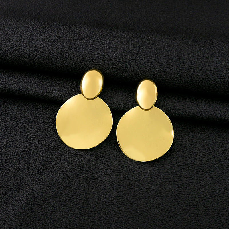 Wholesale Vintage Exaggerated Gold Leaf Iron Earrings